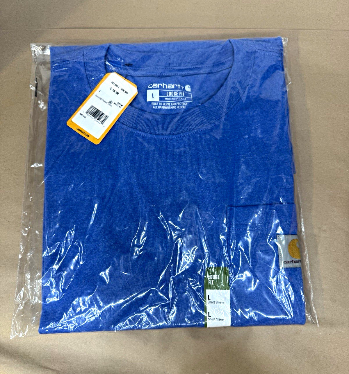 Carhartt K87-M Loose Fit Blue Pocket T-Shirt Men&rsquo;s L Regular Short Sleeve