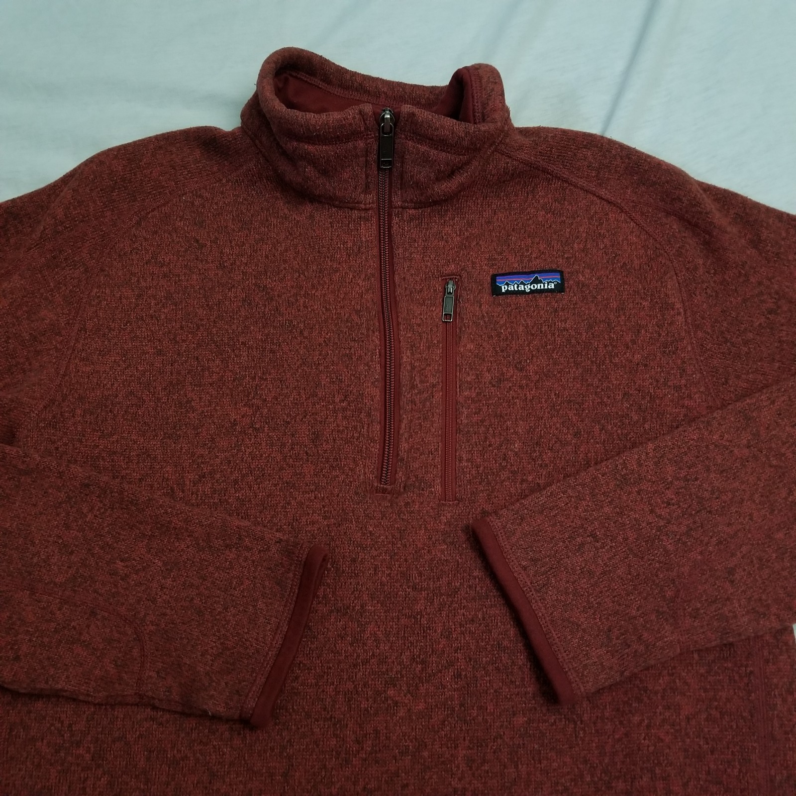 Patagonia Better Sweater 1/4 Zip Mens Medium Red Cinder Jacket Pullover Fleece