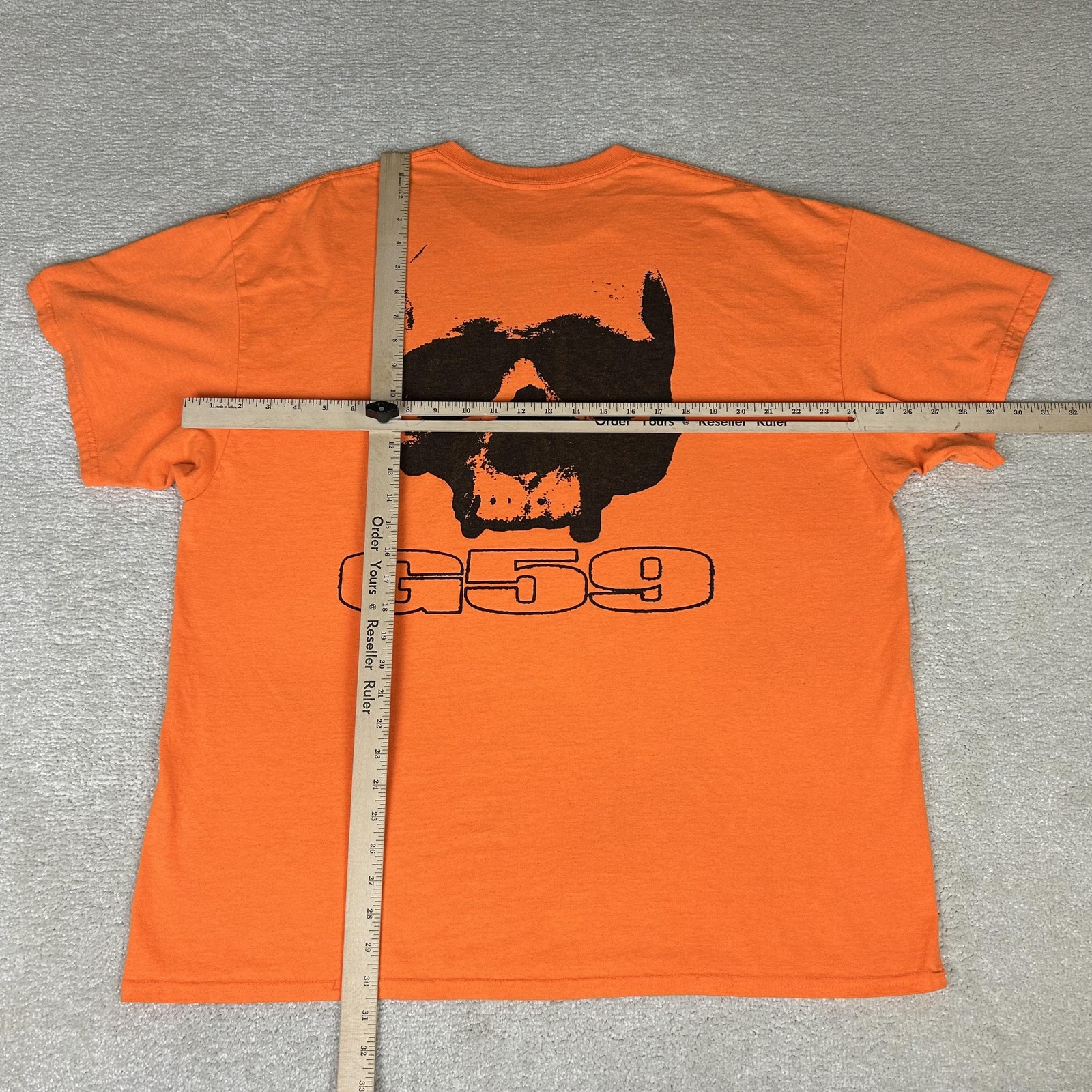 G59 Records Shirt Mens 2XL Orange Skull Hip Hop Punk Rap Tee Suicideboys Merch