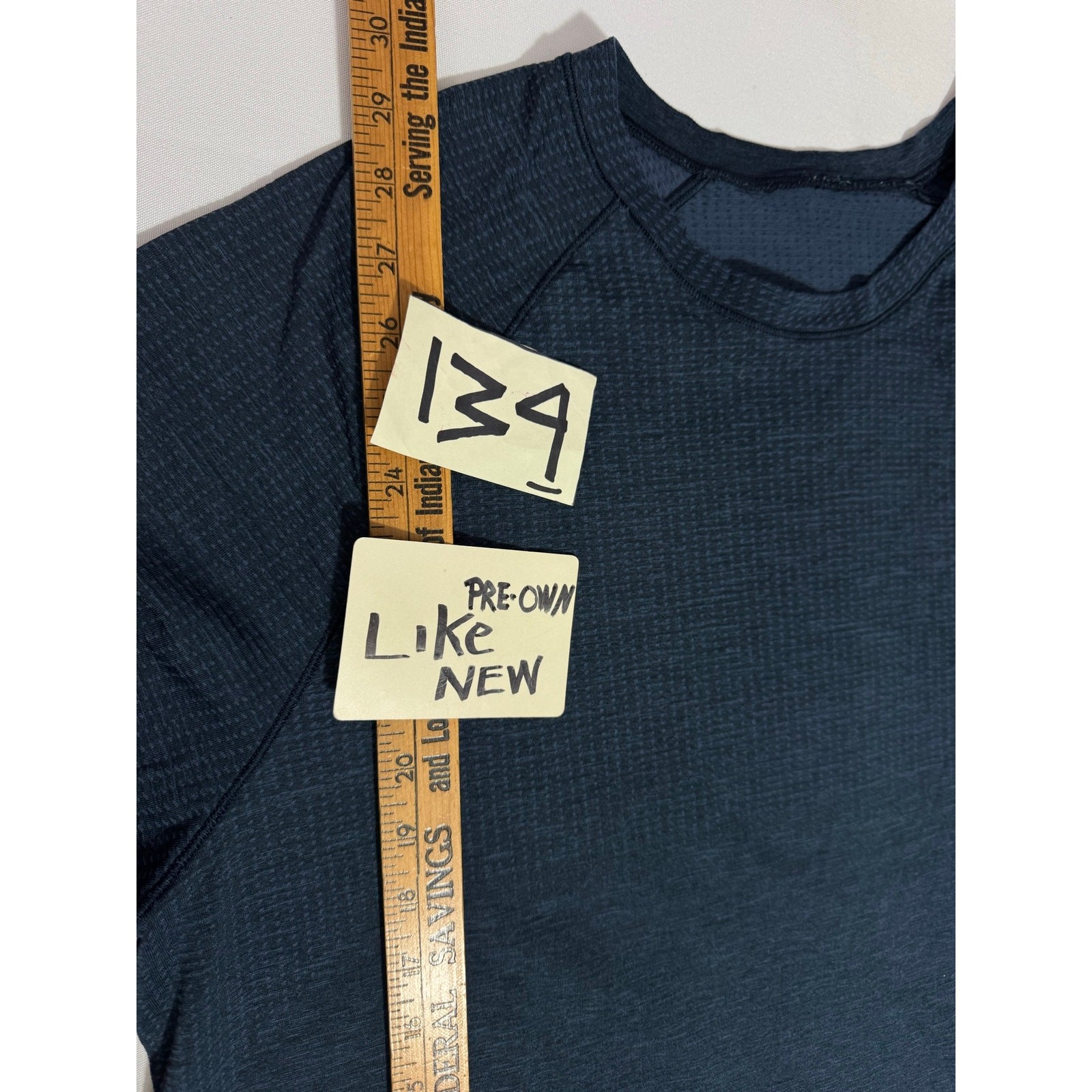 Lululemon Blue Workout Shirt Active Gear Mens XL 23×29