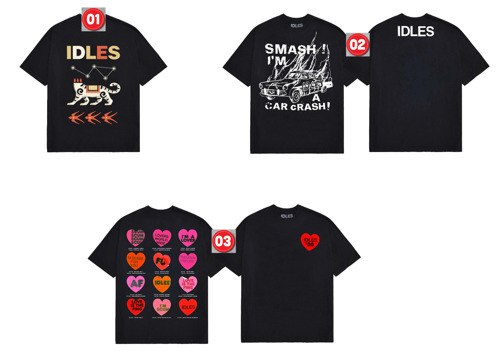 idles band SUMMER ‘26 TOUR MERCH Tee, T-Shirt Reprint