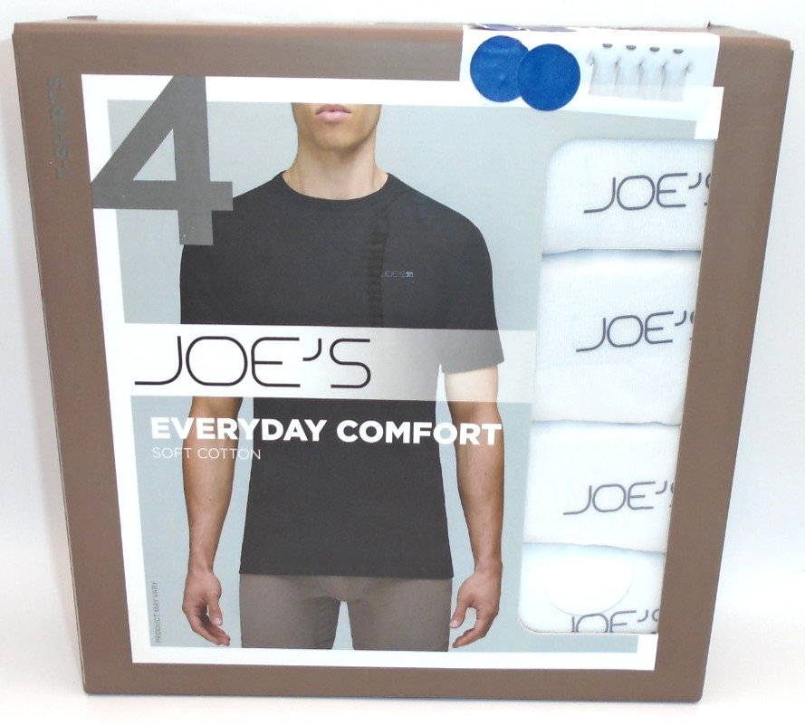 NEW MEN&rsquo;S « JOE&rsquo;S JEANS 4 PACK EVERYDAY COMFORT SOFT COTTON BLEND CREW SHIRTS »