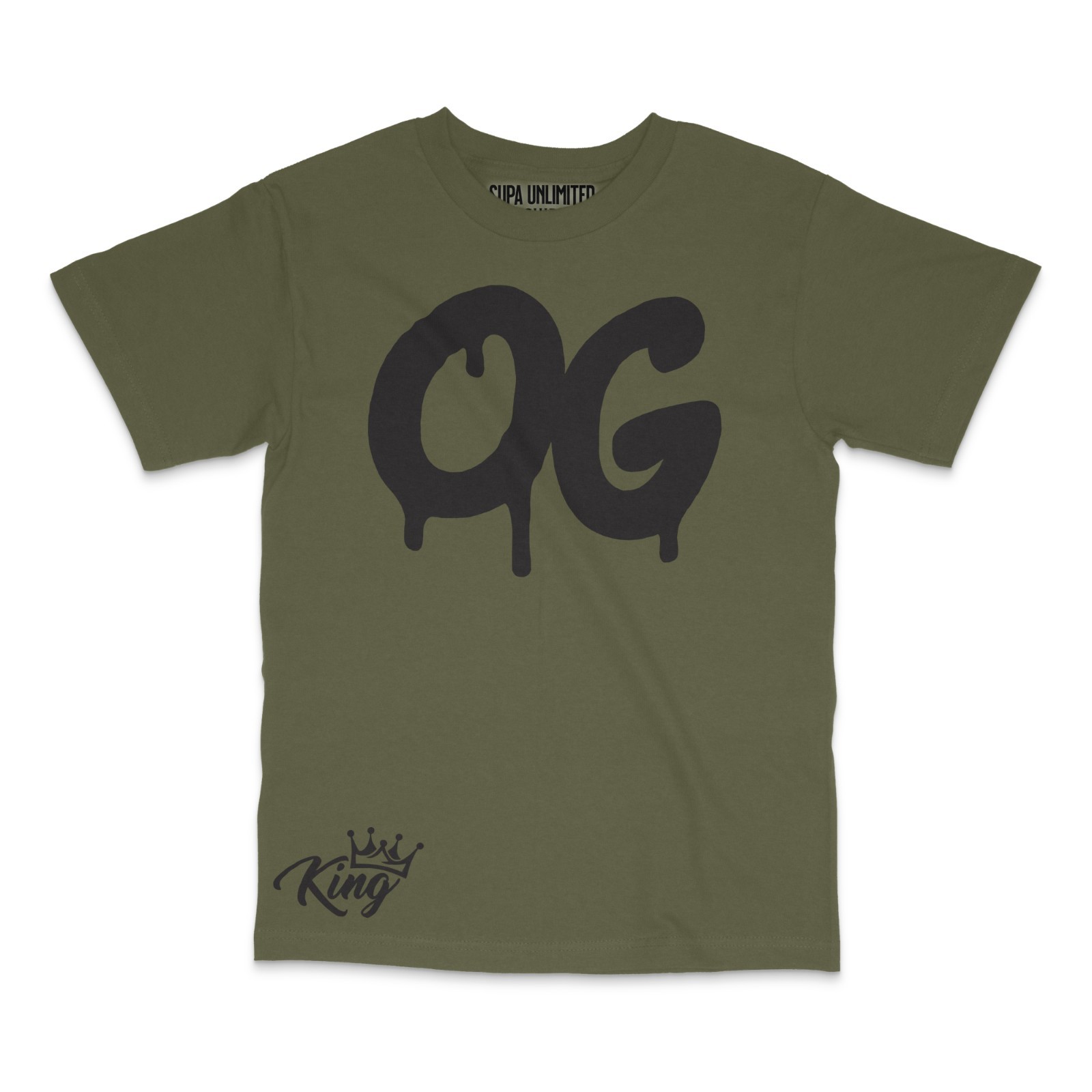 Urban Hip Hop Design Style Black Men&rsquo;s T Shirt OG King Graffiti Graphic Tees