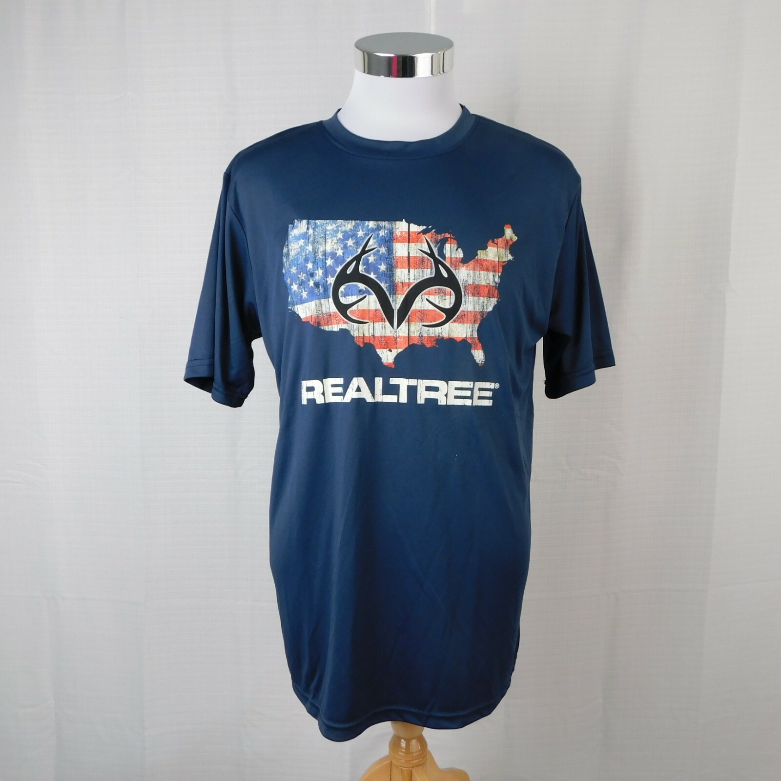 RealTree Men&rsquo;s Short Sleeve Patriotic America Graphic T-Shirt Navy XL #5280