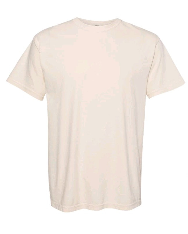 Comfort Colors C1717 Cotton Short Sleeve Blank Heavyweight T-Shirt Ivory NEW