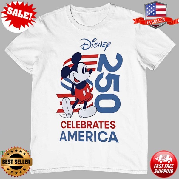 Mickey mouse Disney 250 celebrates America 250 Years 1776 2026 T-Shirt | S-5XL