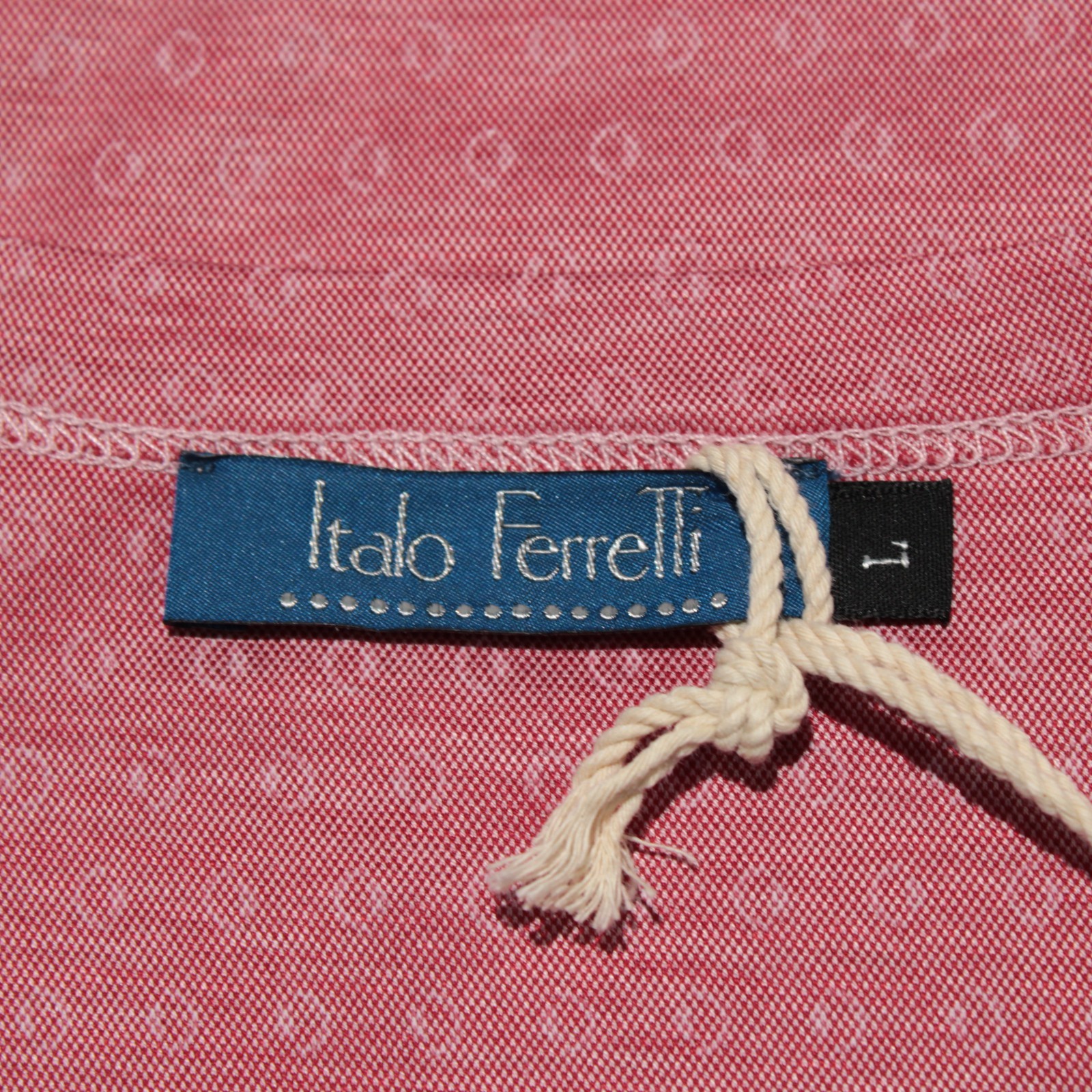 Italo Ferretti NWT Short Sleeve Crew Neck T-Shirt Size L in Red 100% Cotton