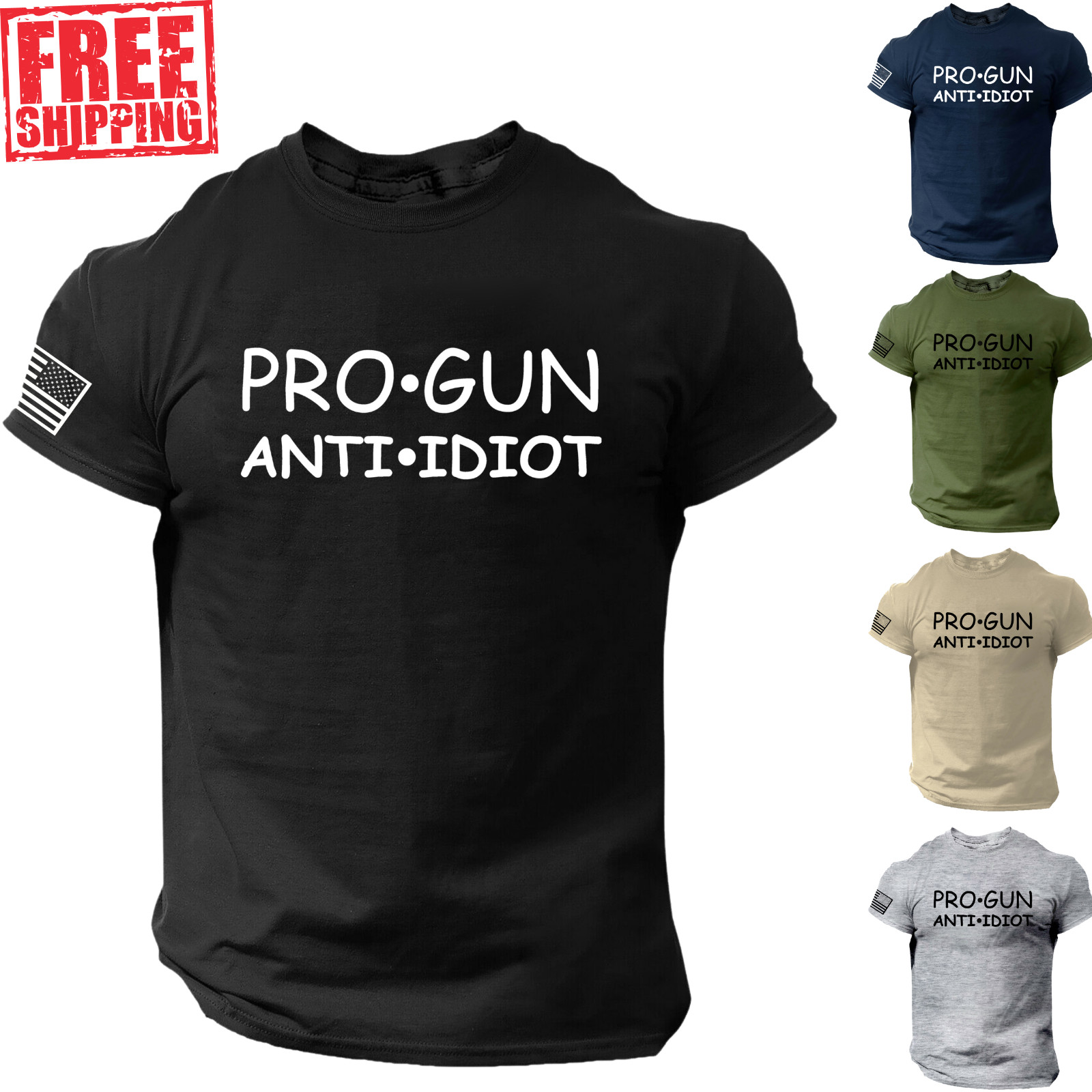 Pro Gun T Shirt, 2nd Amendment, 2A, Military, Patriotic, America, USA, American