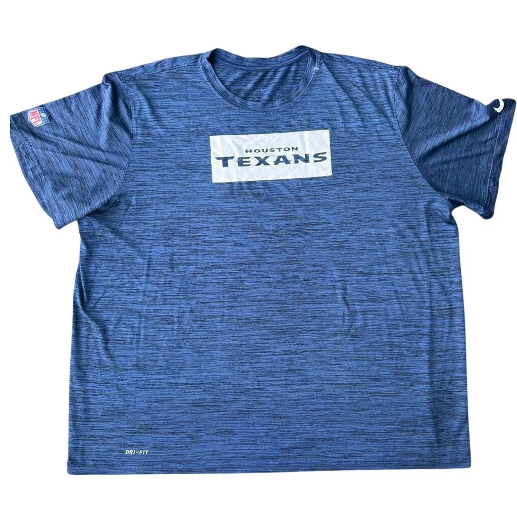 Nike Houston Texans Dri-FIT T-Shirt Mens 3XL Navy On-Field NFL Tee Atheltic