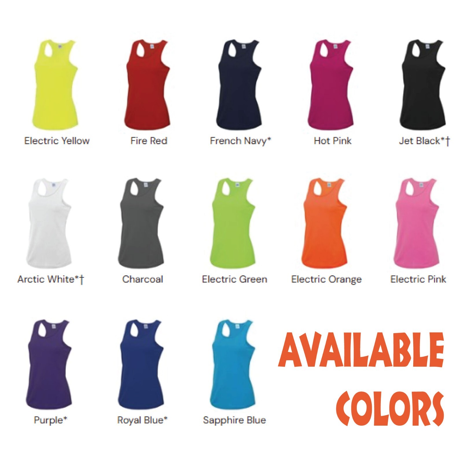 Custom Printed Personalised Your Text AWDis Just Cool Women&rsquo;s Cool Vest Gym Top
