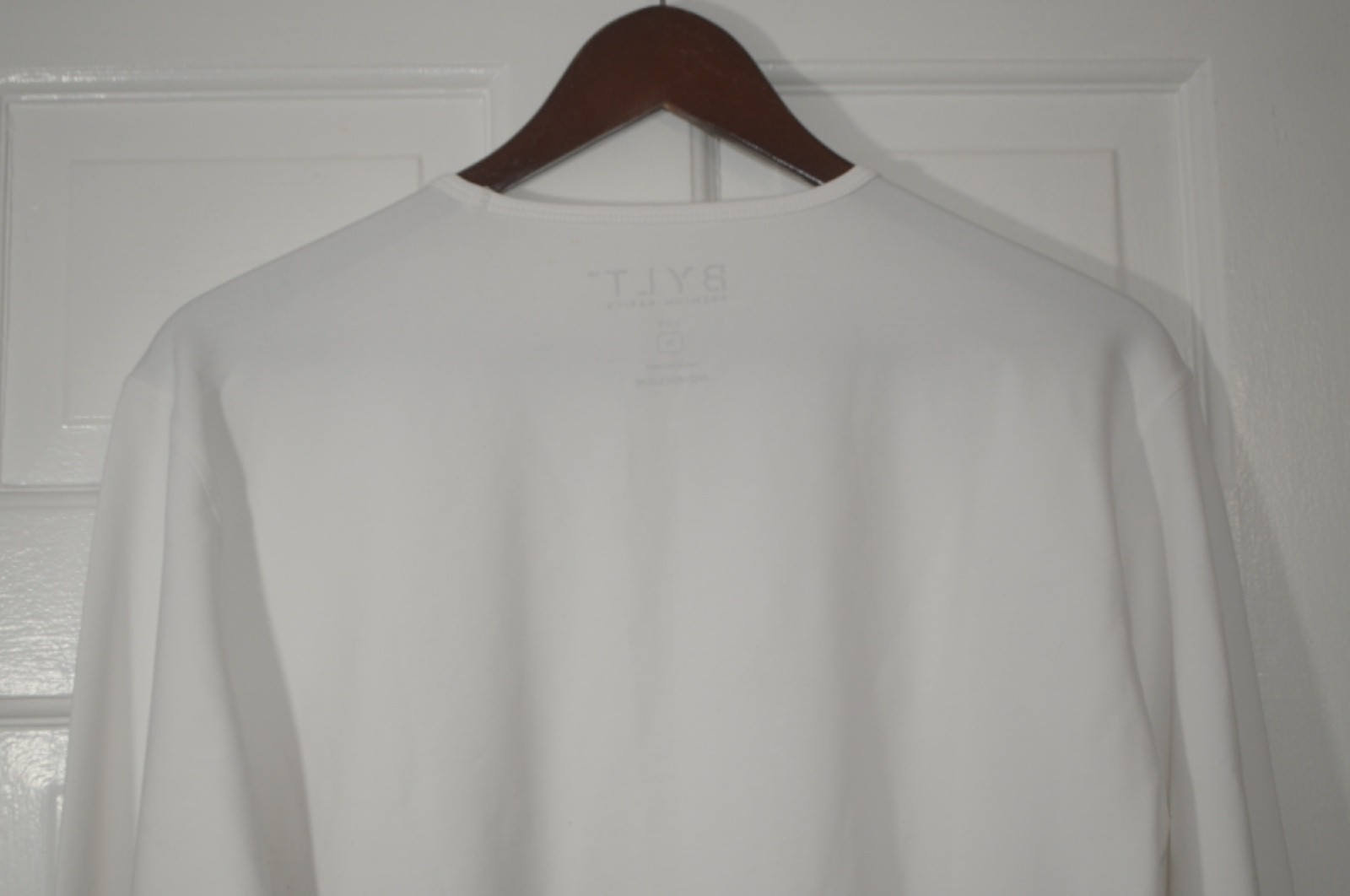 BYLT Premium Basics Men&rsquo;s M Drop Cut Lux Shirt Long Sleeve White New