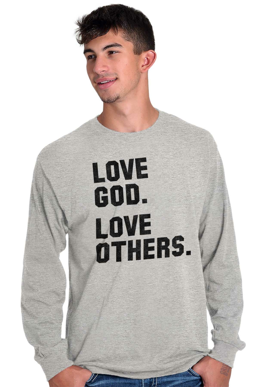 Christian Faith Religion Love God and Others Long Sleeve Tshirt for Men or Women
