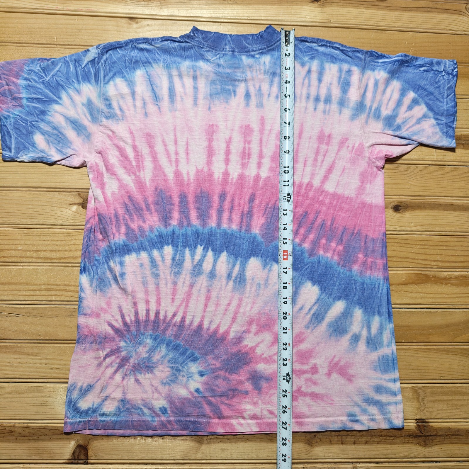 Vintage 90s Hippie Festival Spiral Swirl Retro Tie Dye Graphic T-Shirt – Large