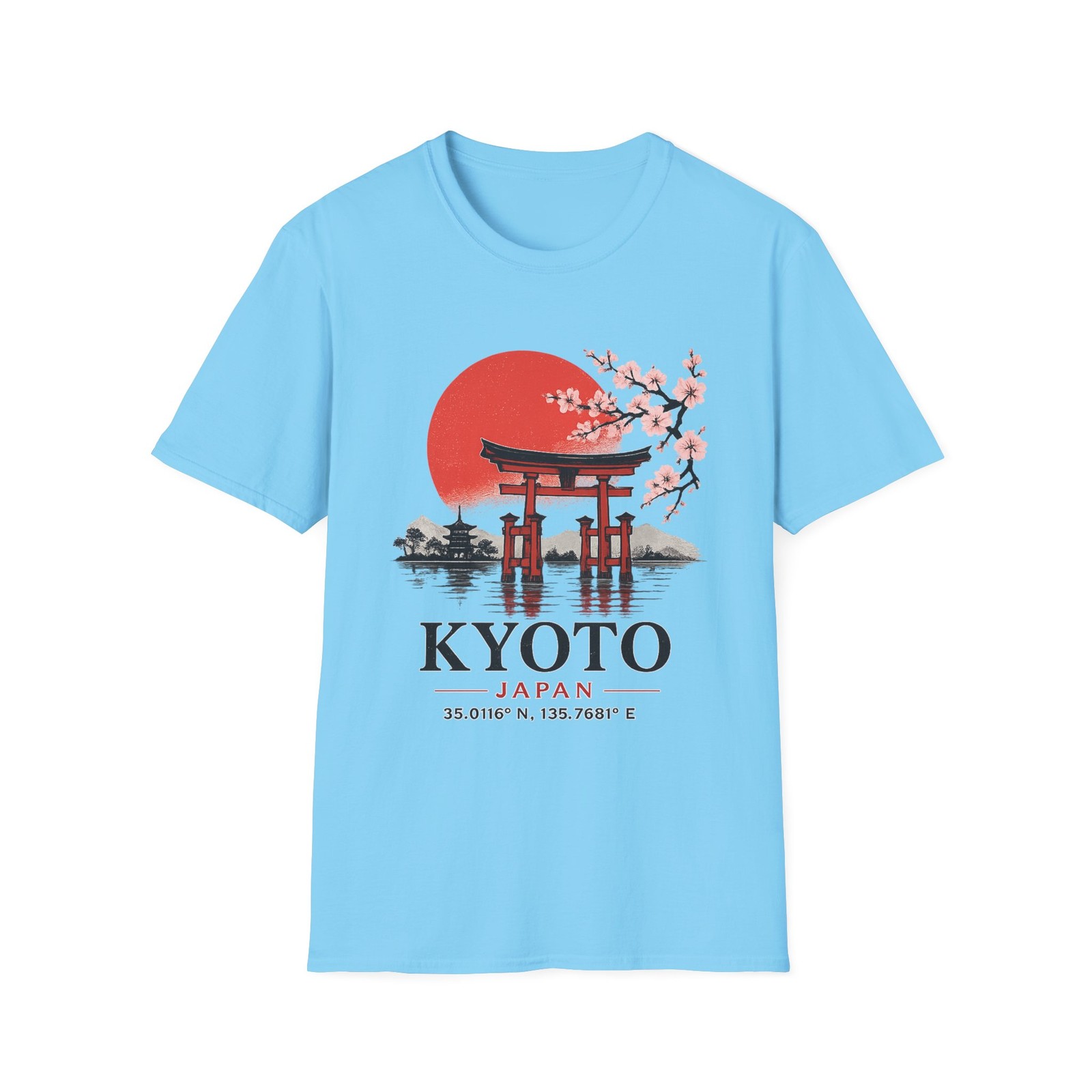 Kyoto Torii Gate T-Shirt | Cherry Blossom Sun