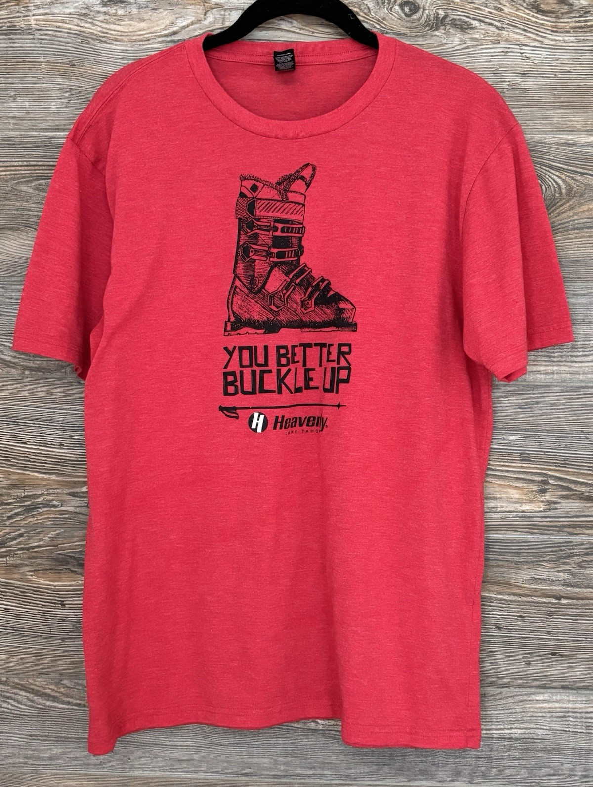 District Perfect Tri « You Better Buckle Up » Men&rsquo;s M Red Short Sleeve Graphic Tee