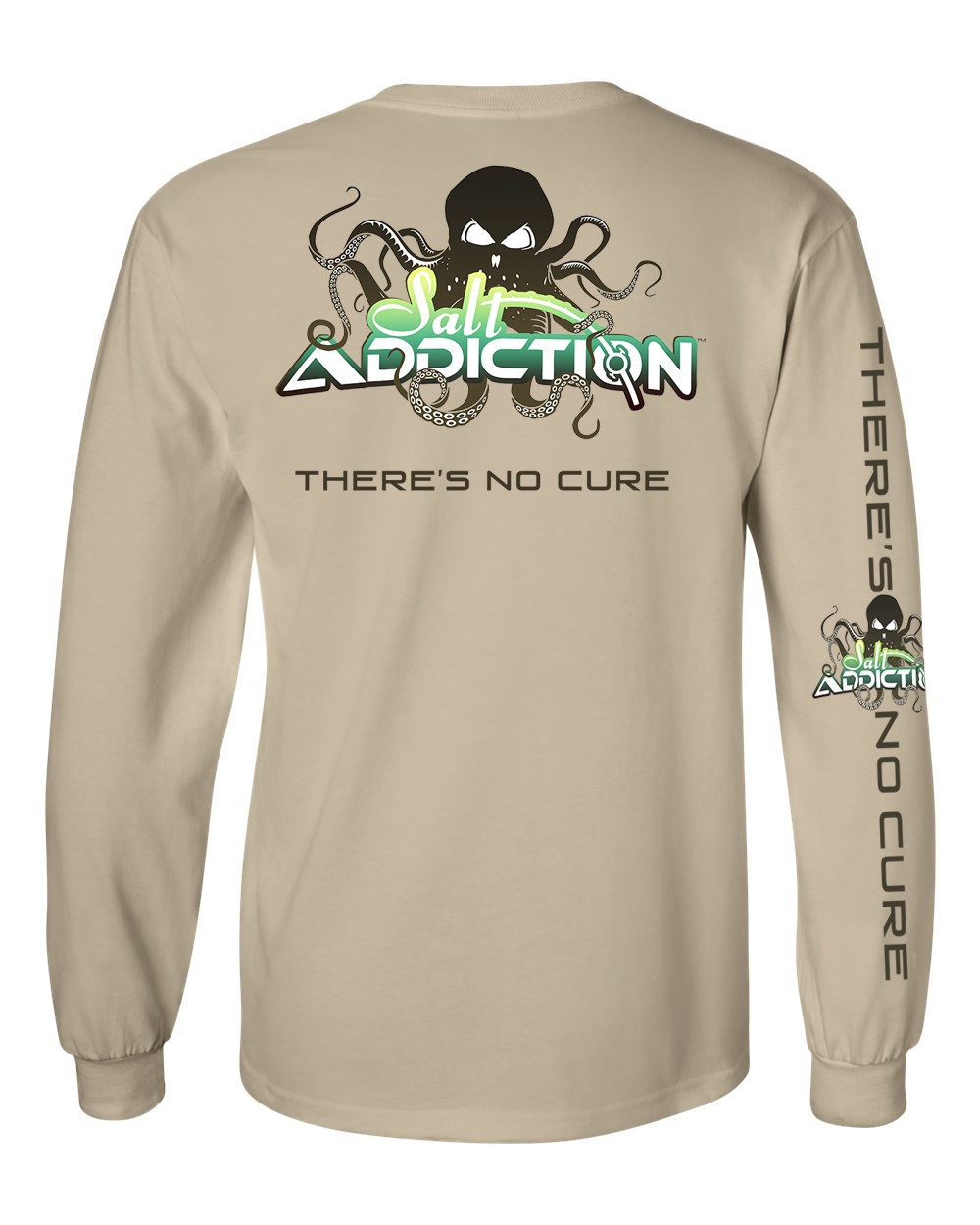 Salt Addiction Saltwater Octopus Fishing Long Sleeve T Shirt Cotton