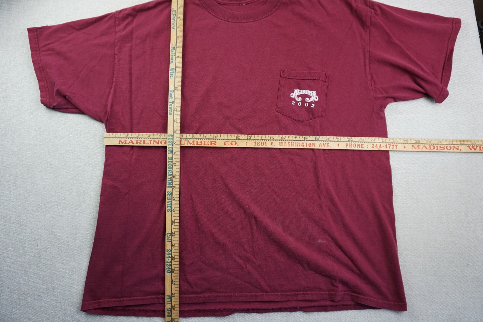 Alabama Tour Shirt Adult XXL 2002 Red Short Sleeve Pocket