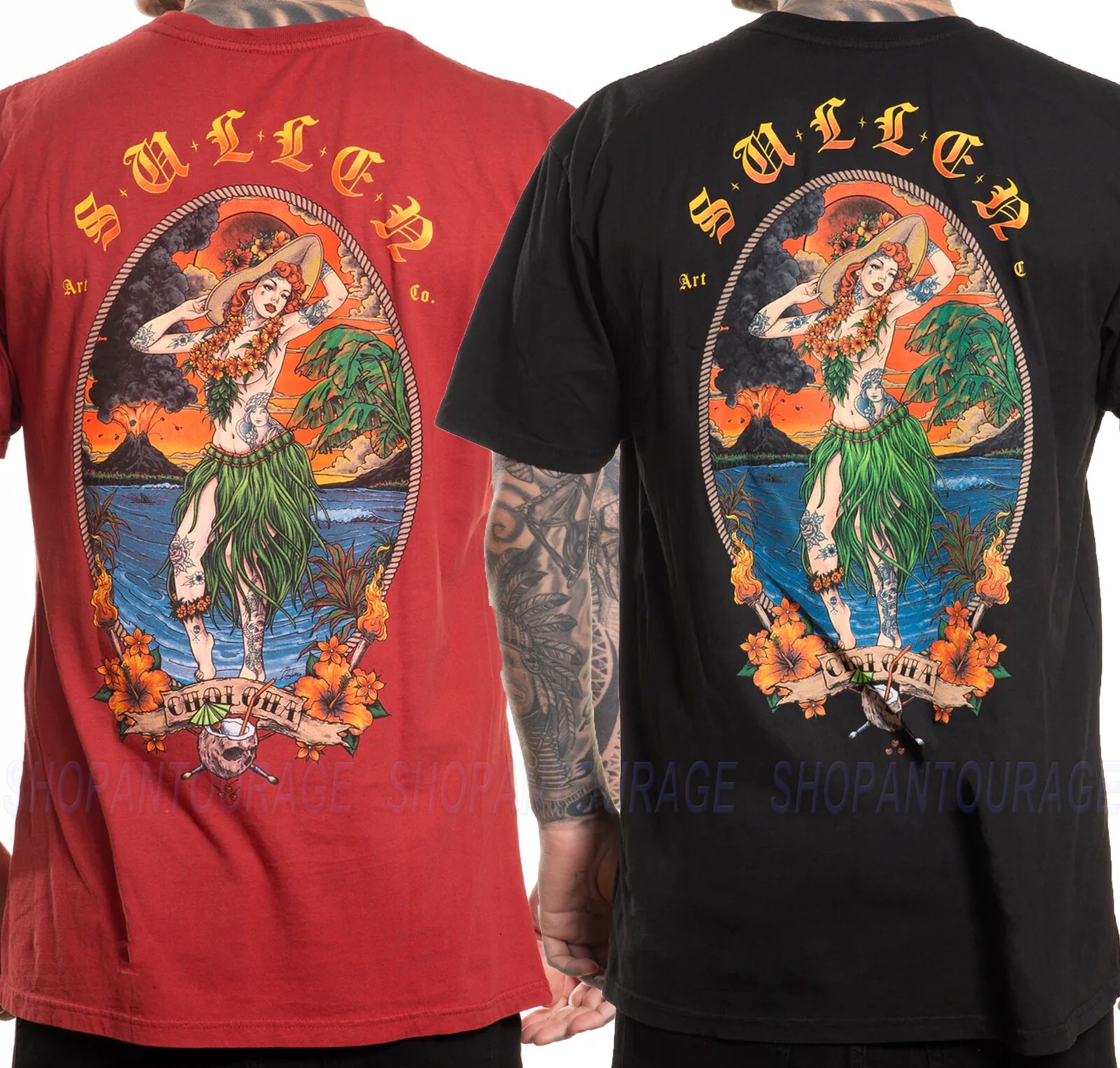 Sullen Irruption Premium Fit SCM7034 New Short Sleeve T-shirt For Men | 2 Colors
