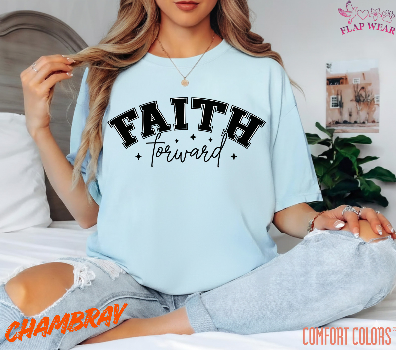 Unisex Faith Forward T-Shirt, Men T shirt,Women T shirt Gift ReligionTop