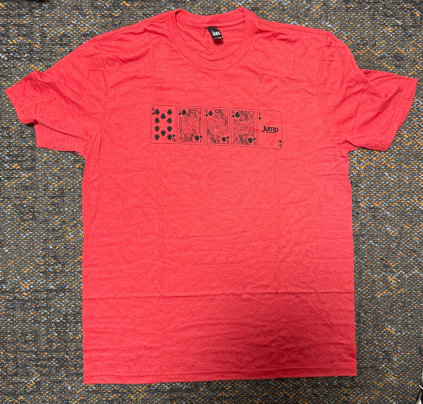 Jump Trading Red Royal Flush Poker Shirt Size M Rare Hedge Fund Trading Swag