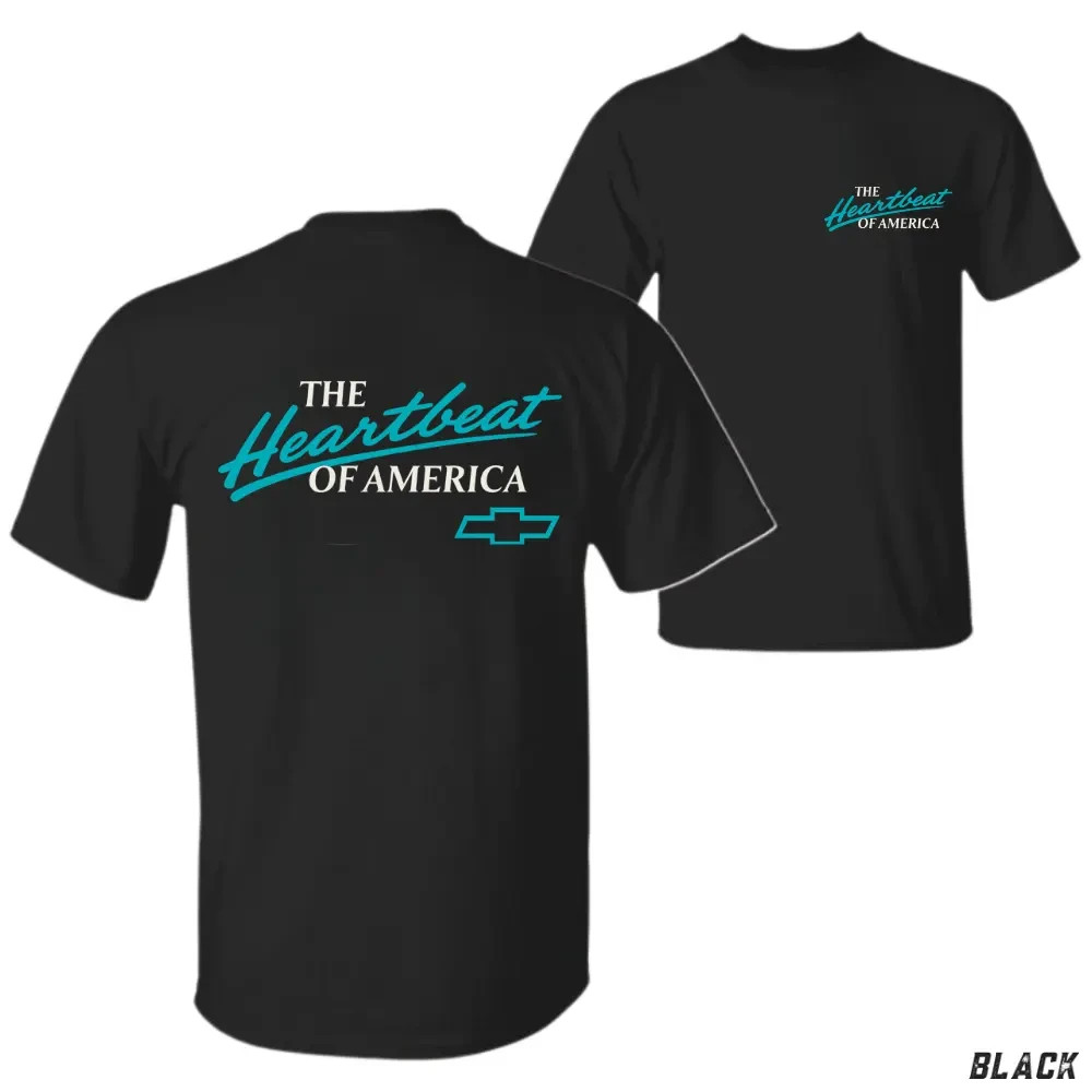 Chevrolet Heartbeat of America T-Shirt, Vintage Script & Bowtie Logo Print