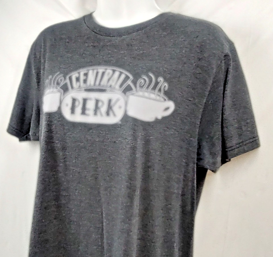 Central Perk Graphic T Shirt M Charcoal Gray Ripple Junction Friends TV Show