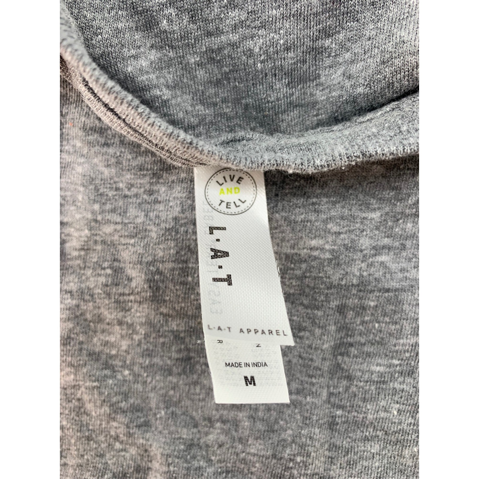 LAT APPAREL Gray Crew Neck T Shirt Short Sleeve Basic Tee Men&rsquo;s Medium