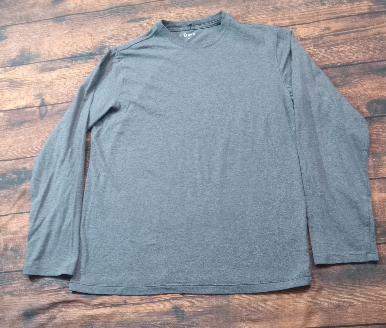 Quince Men&rsquo;s Long Sleeve Base Layer T-Shirt Small Gray