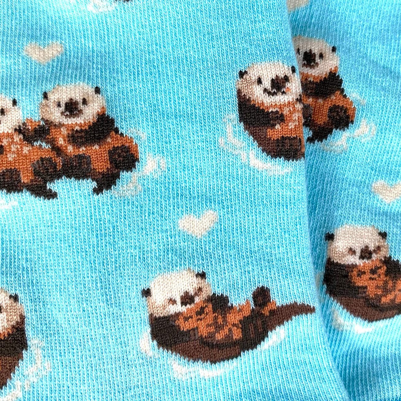 Women Premium Comfort Animal Socks Sea Otter Blue Casual Soft Cotton Sock