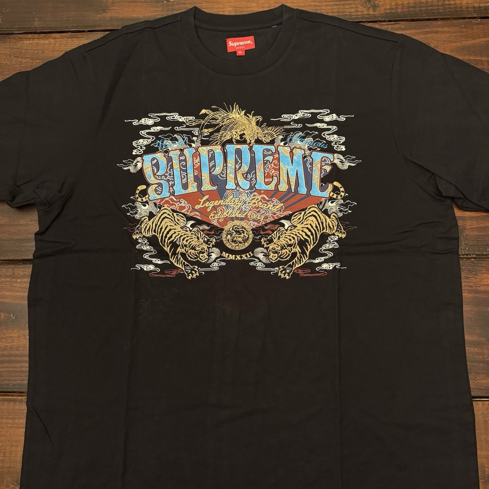 Supreme Legendary Tee Shirt Black Size XL Authentic SS22 NEW