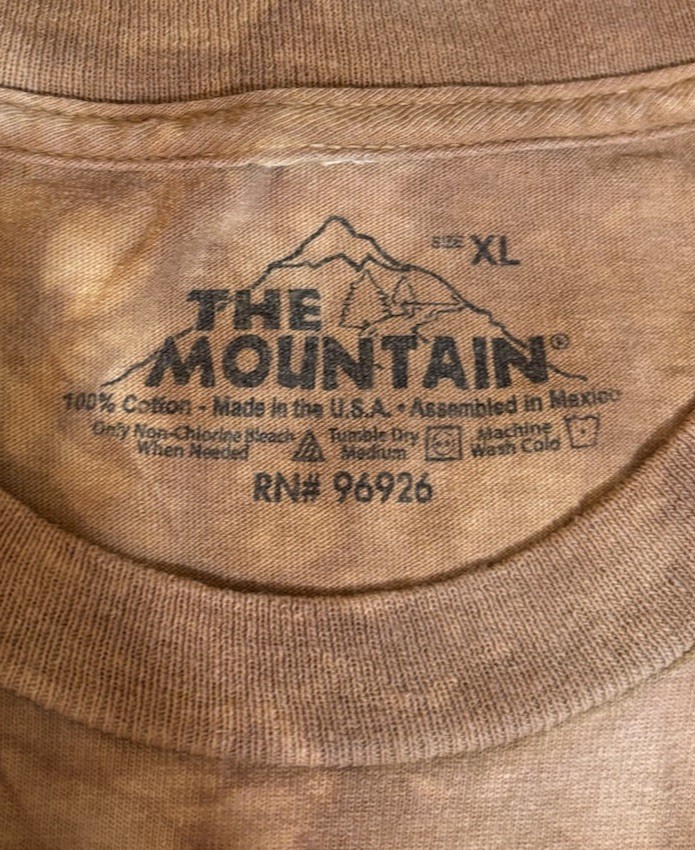 The Mountain 2011 Collin Bagel Wolf Woodland Fall Camo All Over Print Shirt XL
