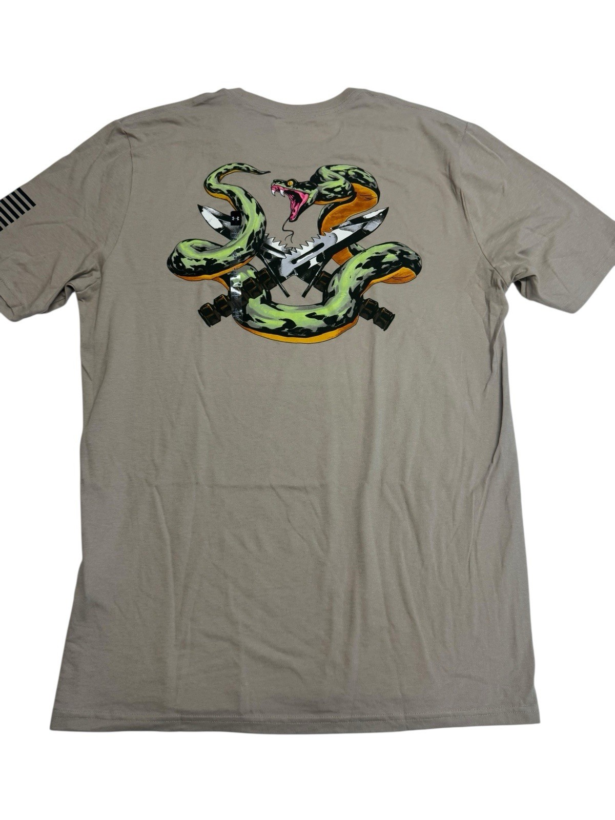 Under Armour Freedom Snake Knife T-Shirt Desert Sand 1389920 290 Mens Size Large