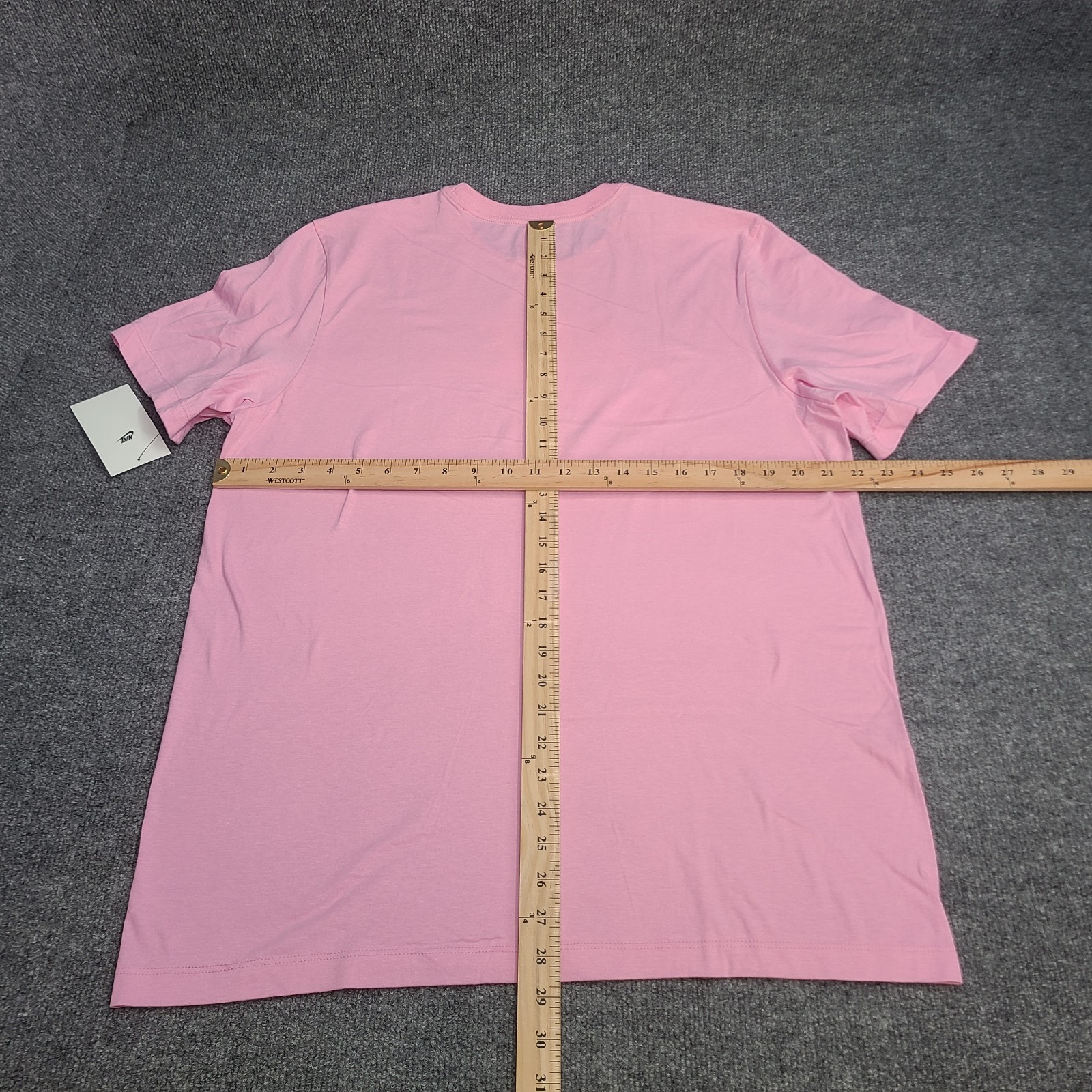 Nike Shirt Mens Large Pink White Futura Logo Sportswear Lightweight Cotton Tee