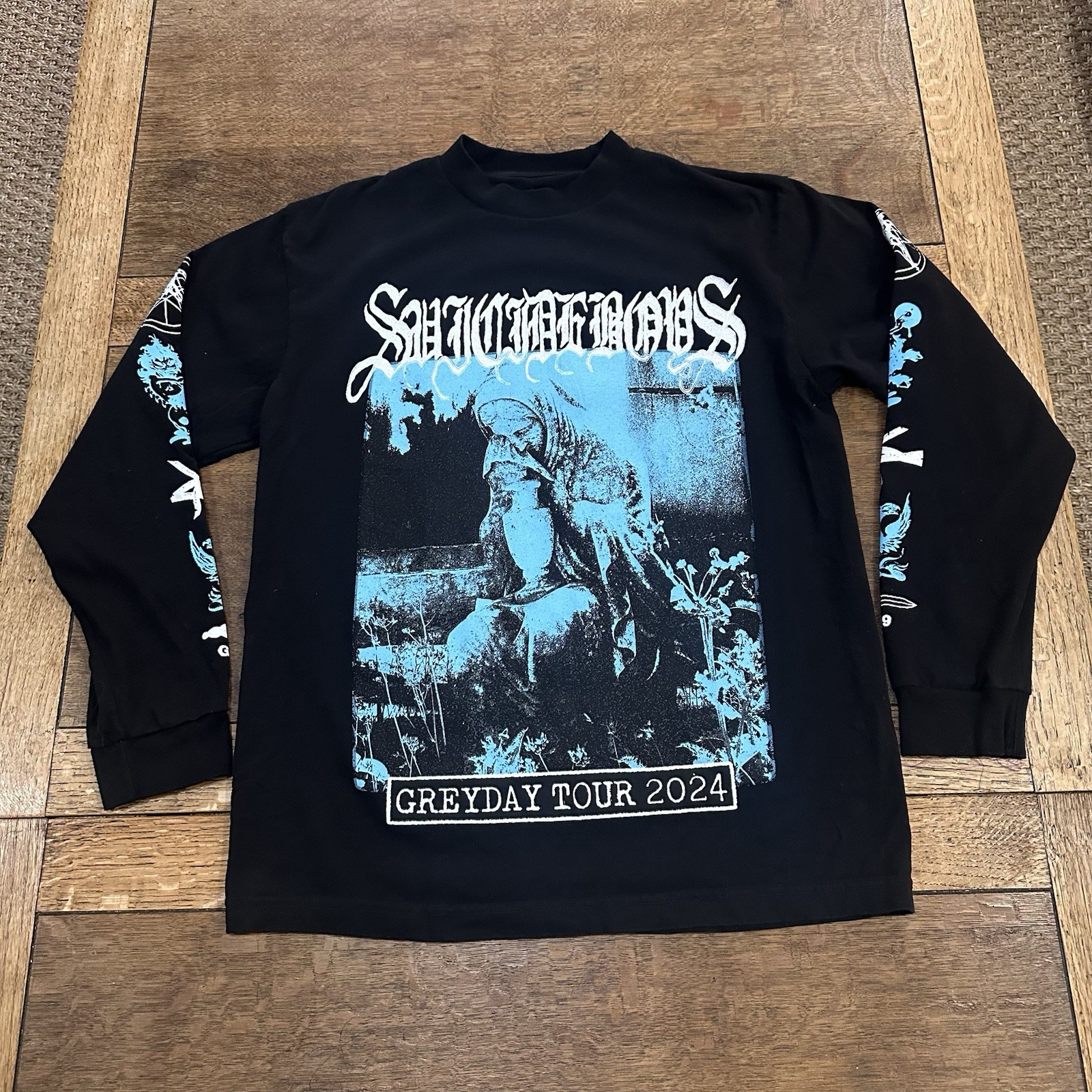 Suicideboys Grey Day Tour 2024 Long Sleeve Tee T Shirt Black M G59 Records RARE