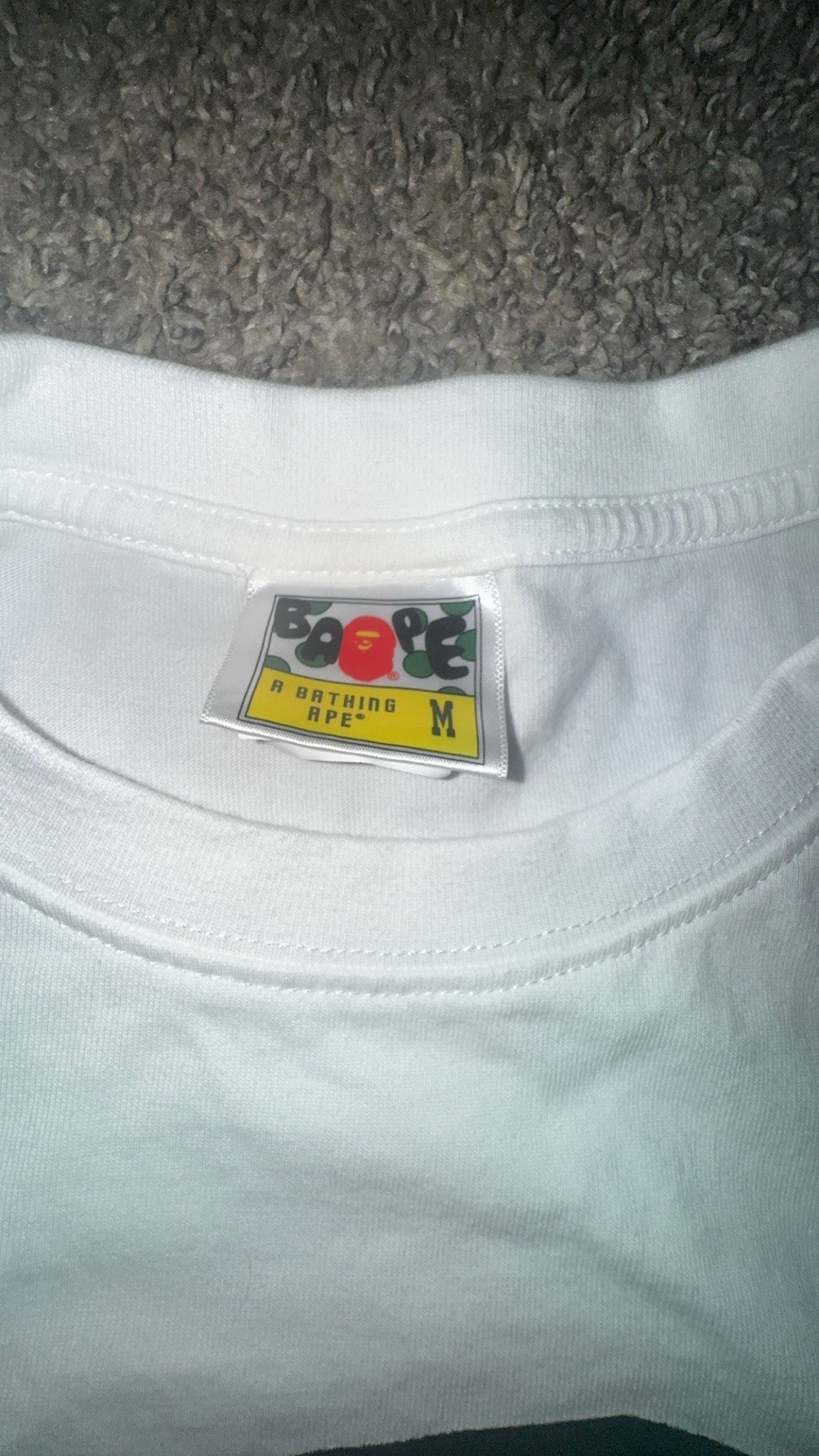 A Bathing Ape BAPE Heron Preston Graphic Print White Crew Neck T-Shirt M