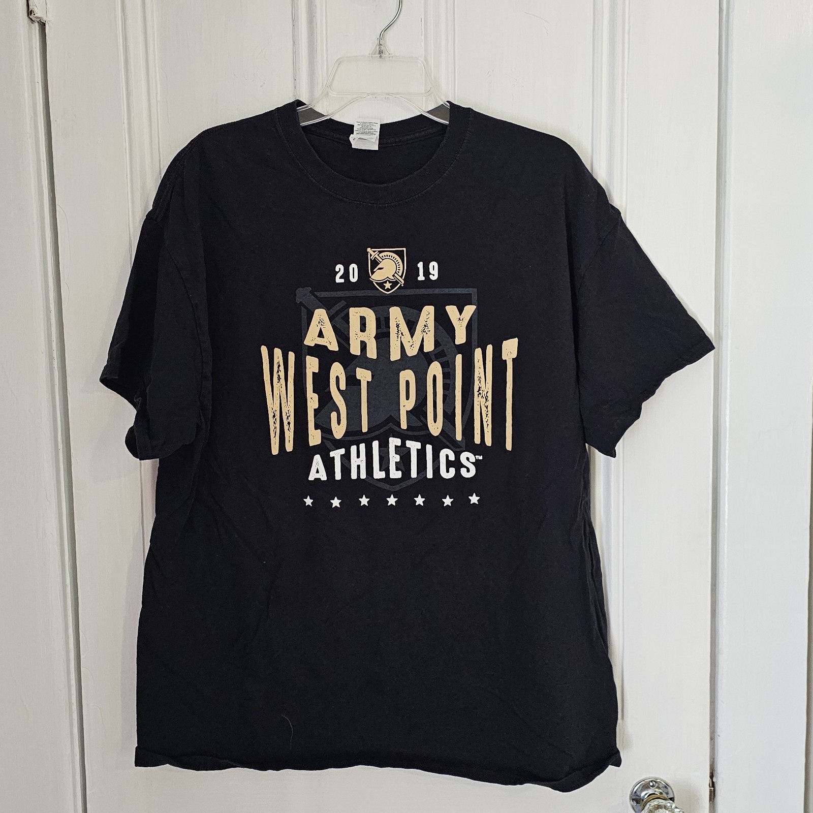 2019 Army West Point Athletics Men&rsquo;s XL Gildan Short Sleeve Shirt Black Cotton
