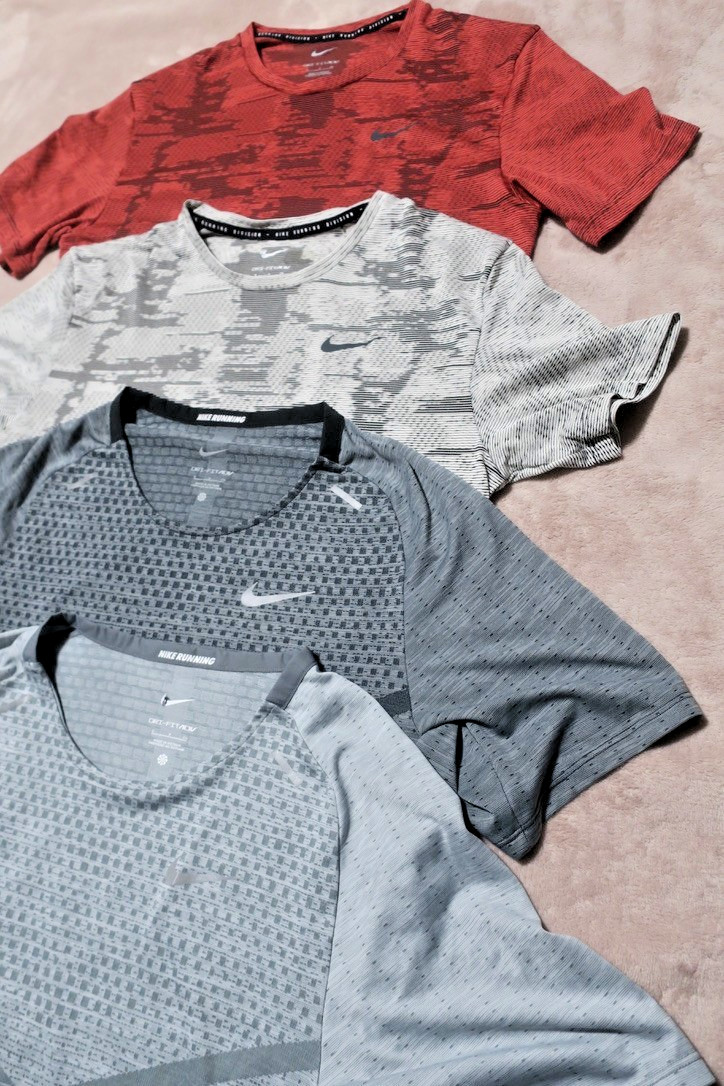 4 Lot Nike Men Dri-FIT ADV Running Division Techknit Shirt FB6868 Size S GrayRed
