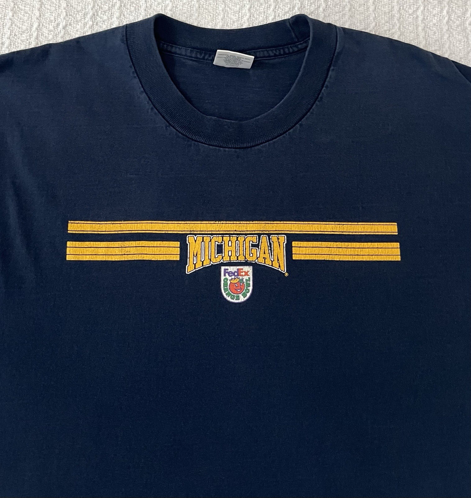 UNIVERSITY OF MICHIGAN WOLVERINES Orange Bowl Murina L/S Made In US LG 21” X 29”