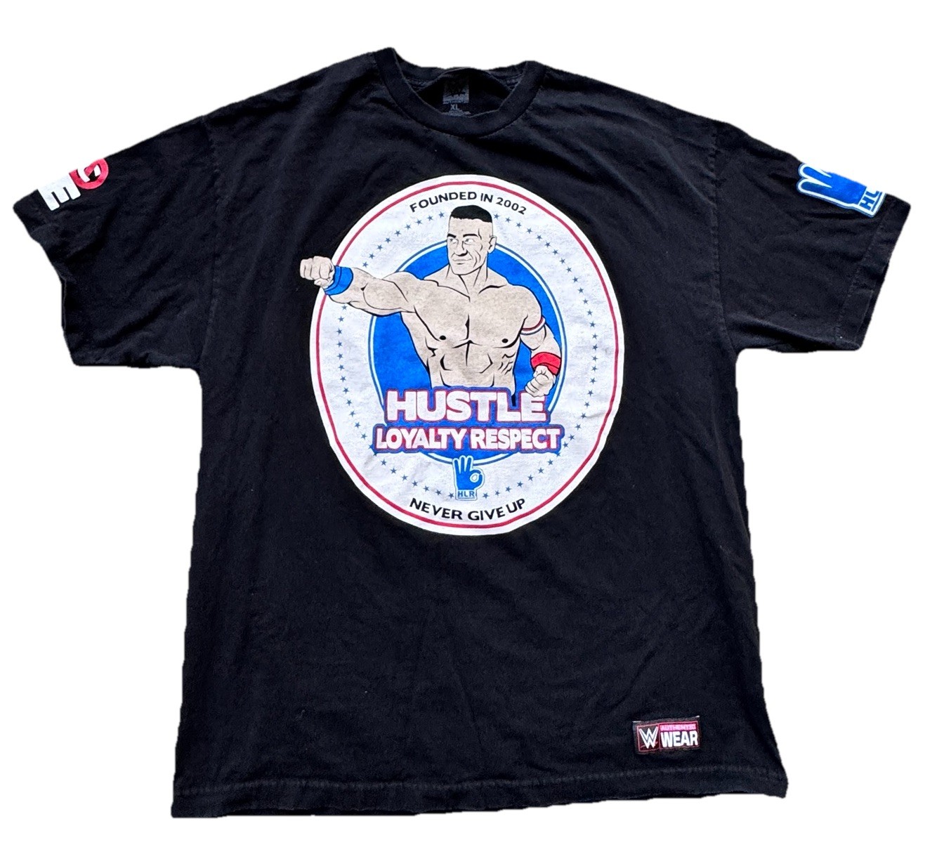 WWE Authentic John Cena Hustle Loyalty Respect Never Give Up Men Unisex XL