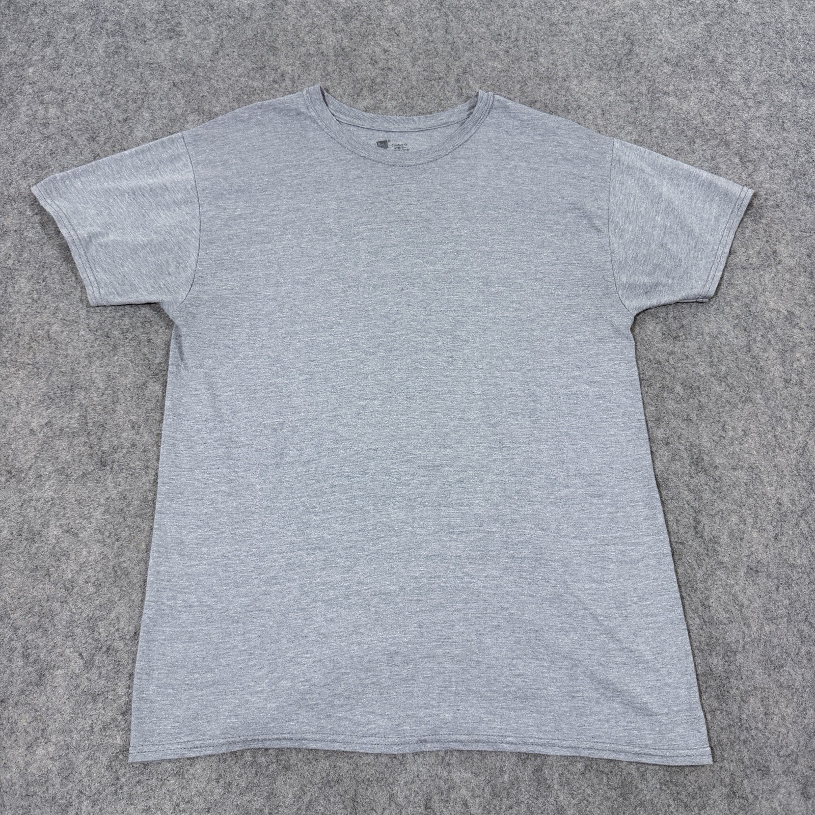 Hanes Comfort Fit Tagless Short Sleeve Casual T-Shirt Fit Men&rsquo;s Size Medium Gray