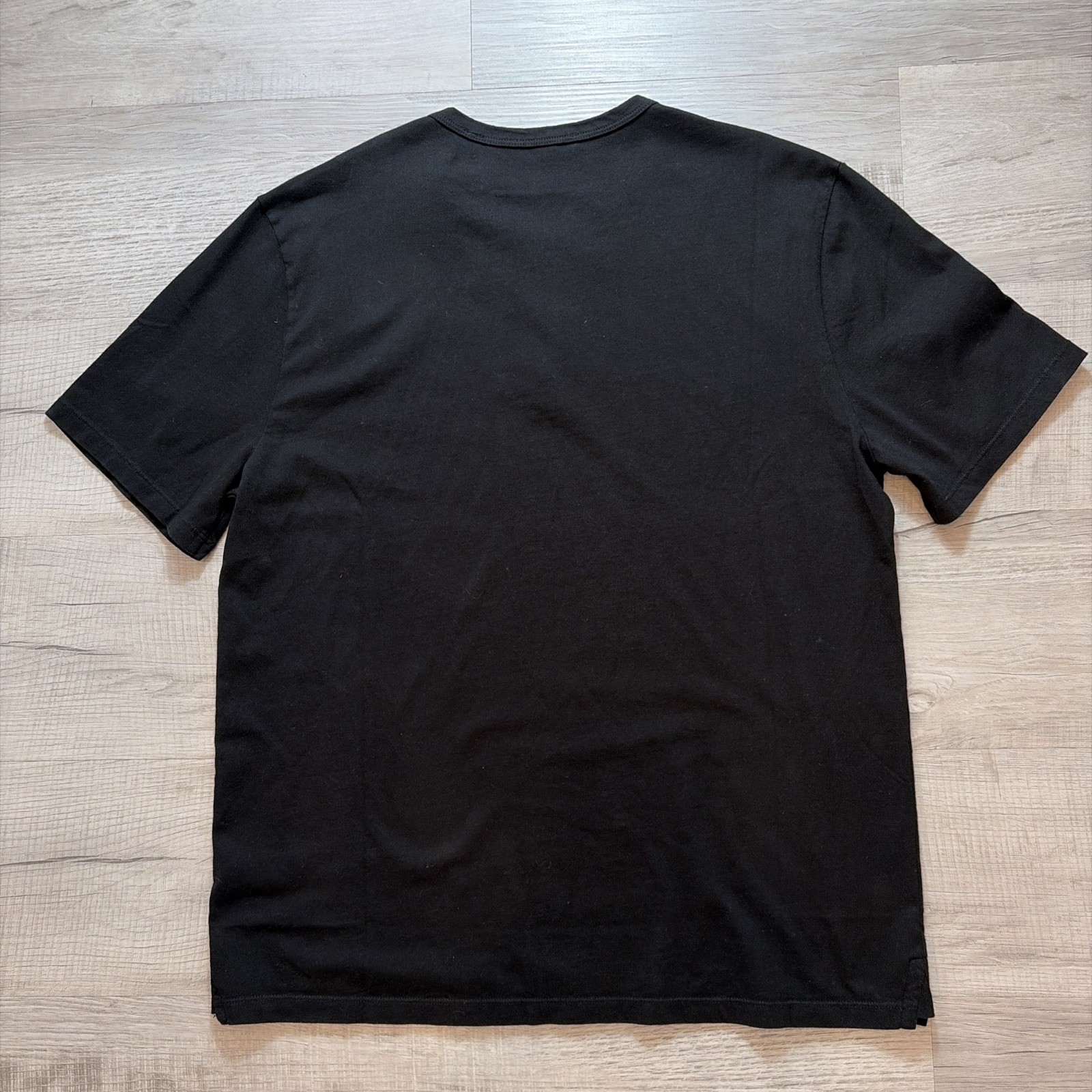 NWT VINCE SHORT SLEEVE HENLEY T SHIRT MENS SZ LARGE $125 USA BLACK 100% COTTON