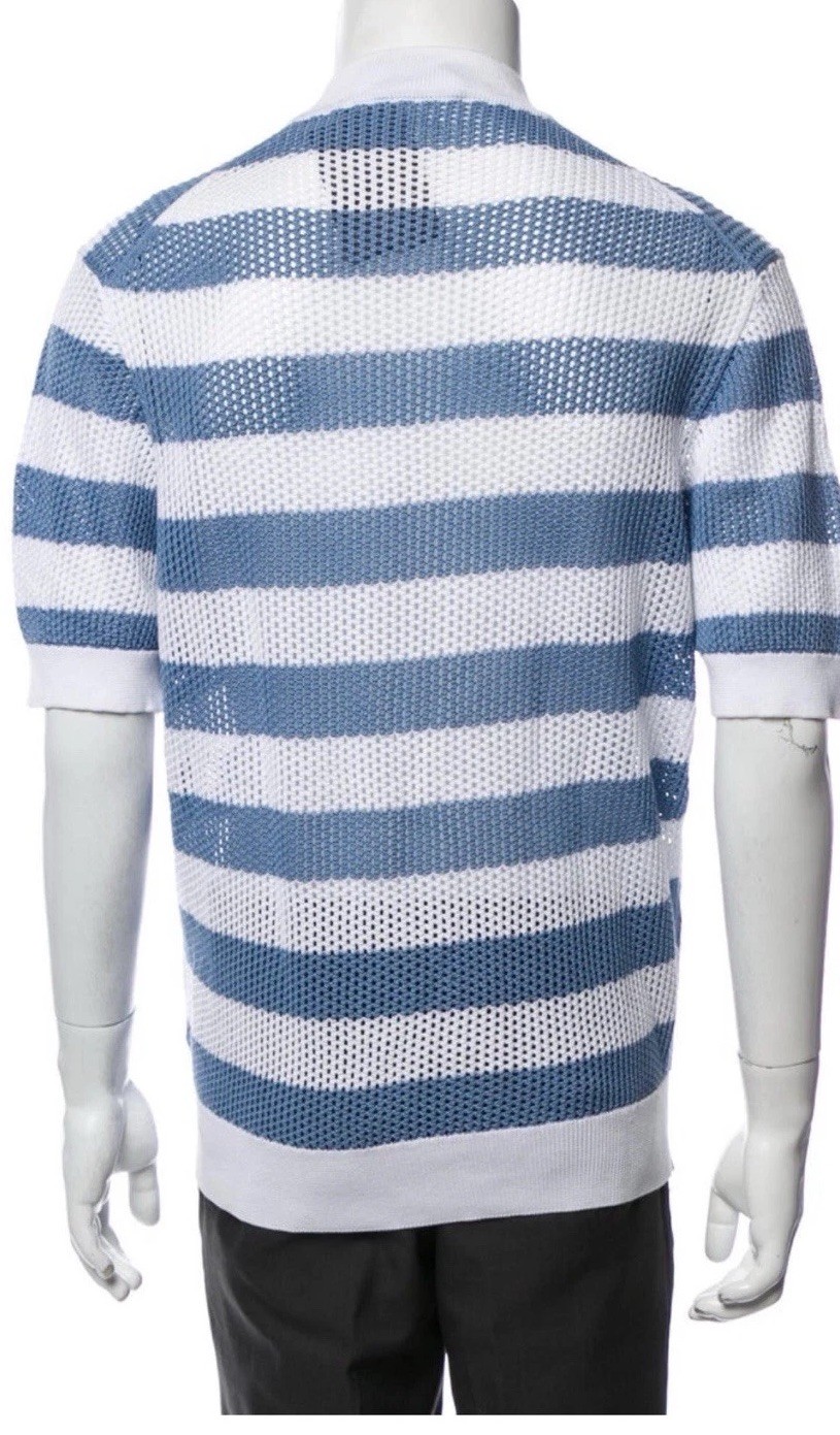 Prada Men’s Striped Cotton Pullover XL US42 IT52 Made in Italy