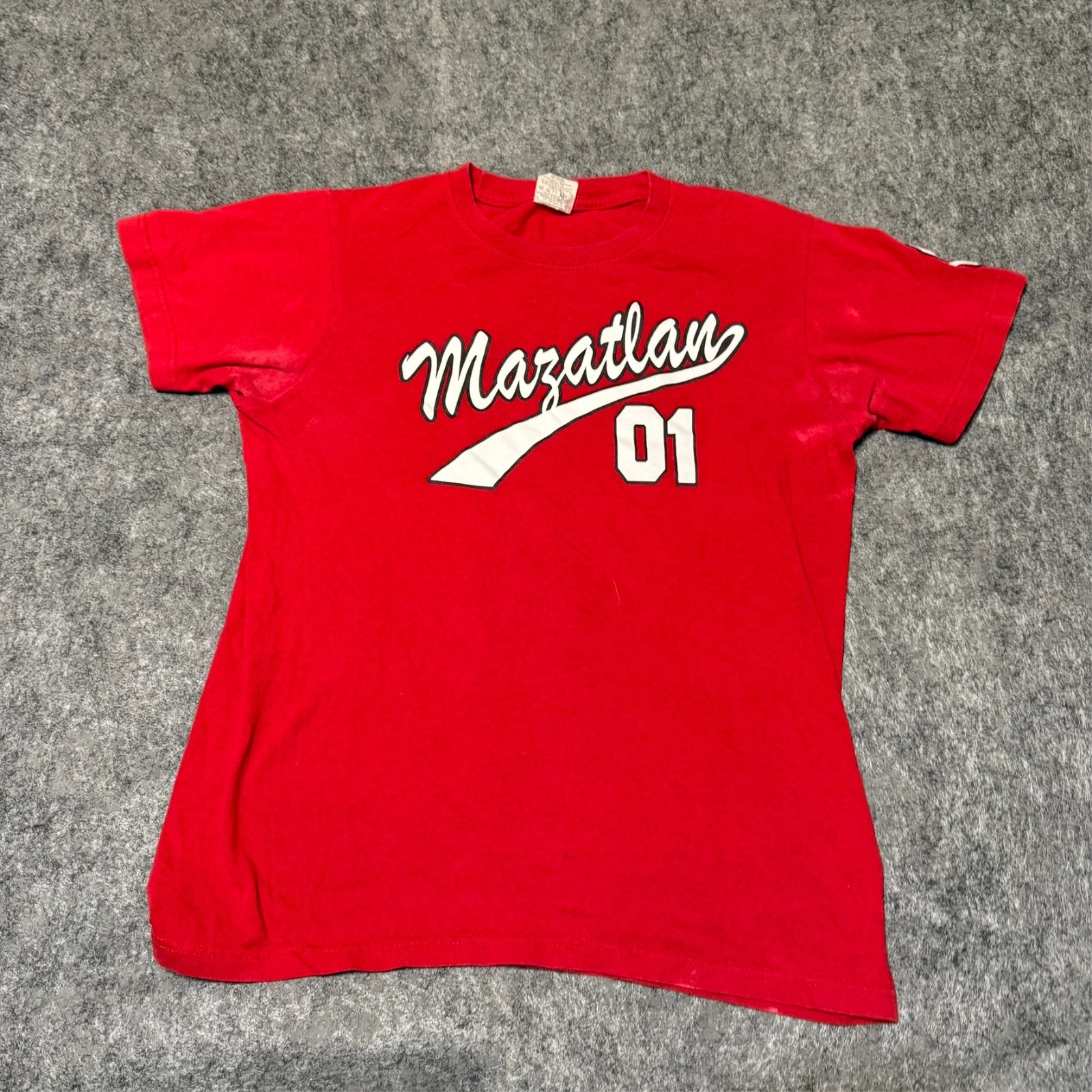 Vintage Olympus Vip Mens T-Shirt Size M Red 01 Venados De Mazatlán Baseball Team