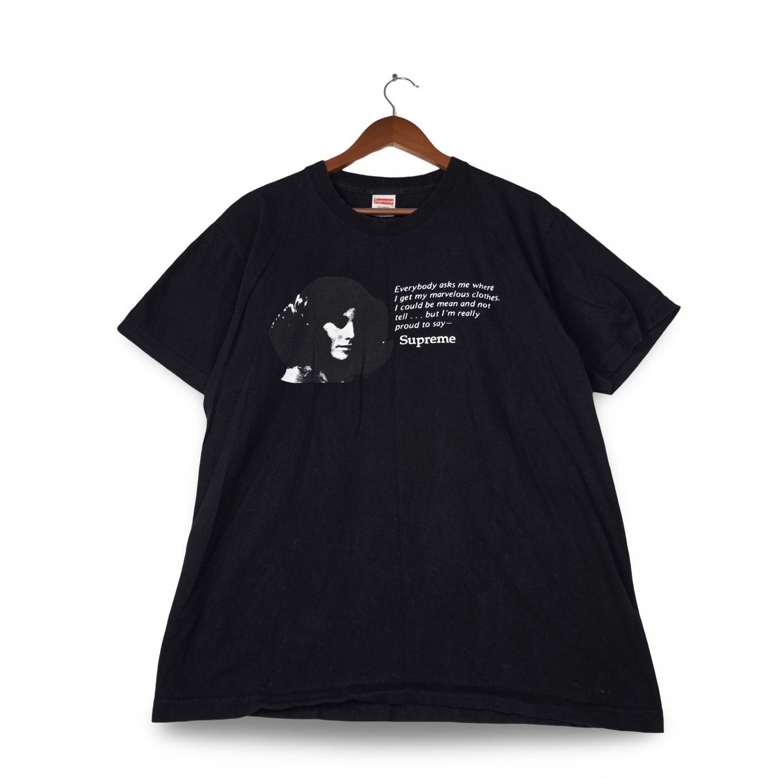 Supreme SS17 Mean Tee Black Large Marvelous Clothes Graphic Skateboard T-Shirt