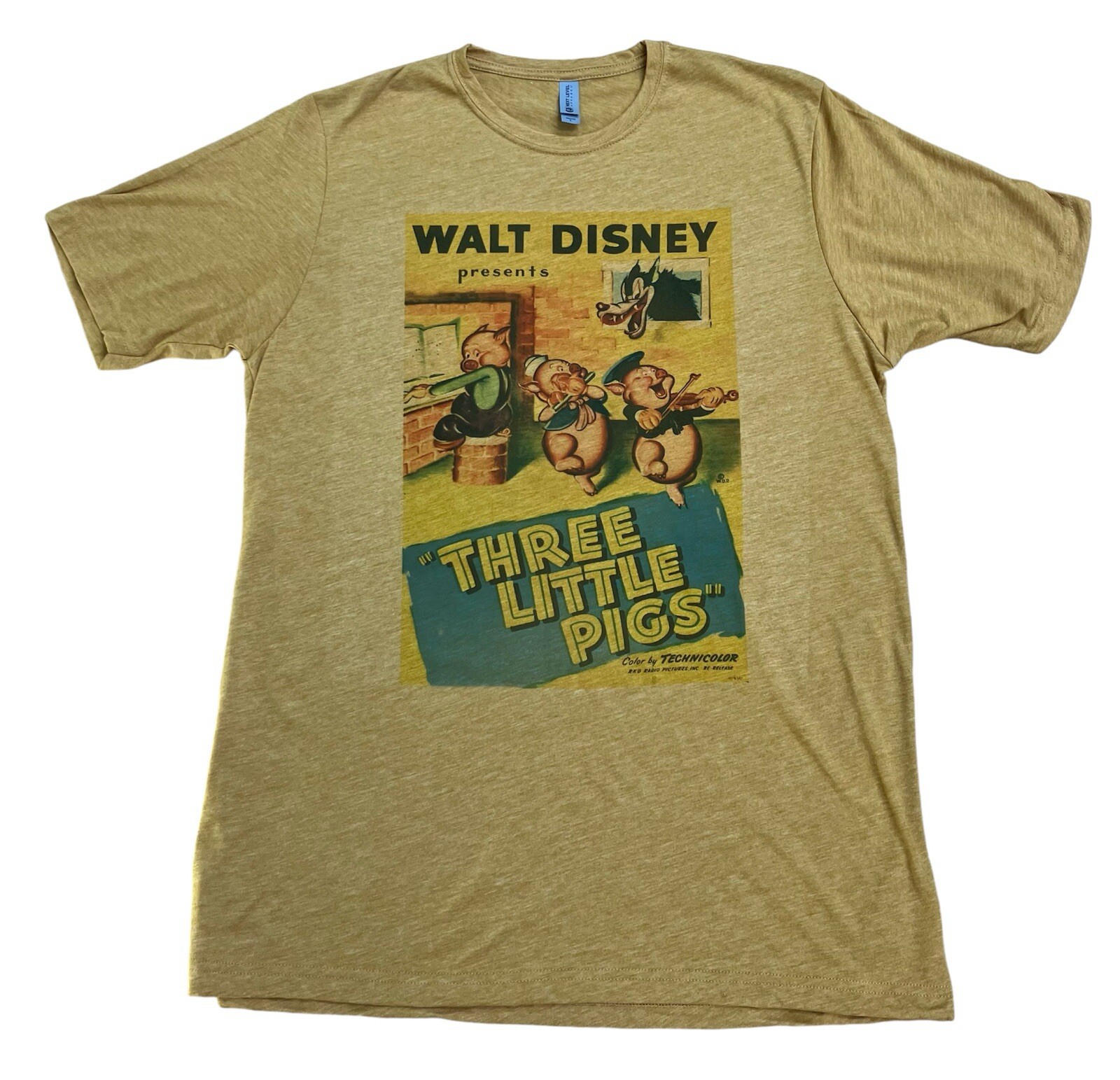 The Three Little Pigs Vintage Graphic Design T-shirt