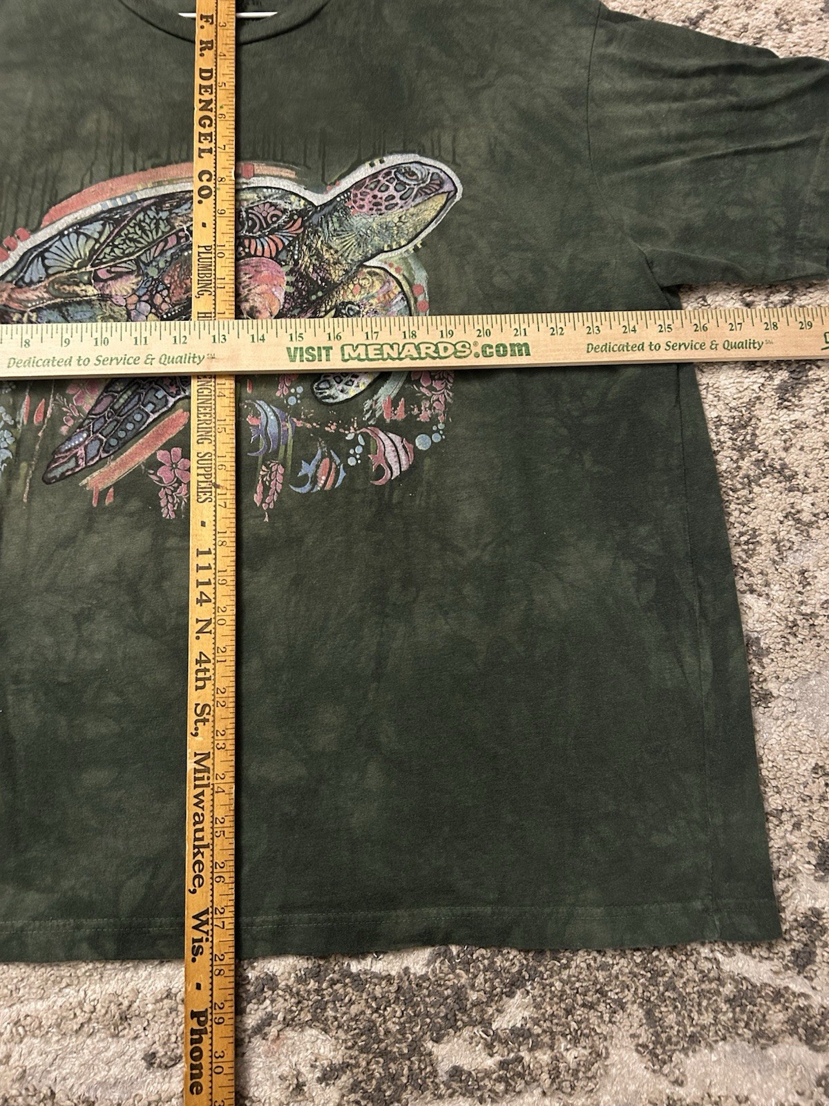 The Mountain Tie Dye Shirt XXL Green Turtle Aquatic