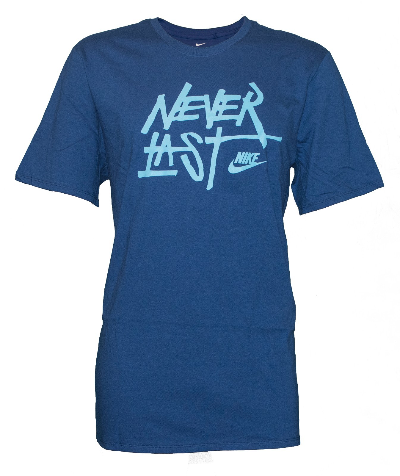 Nike Men&rsquo;s Never Last Swoosh Athletic Gym Sportswear Performance Blue T-Shirt