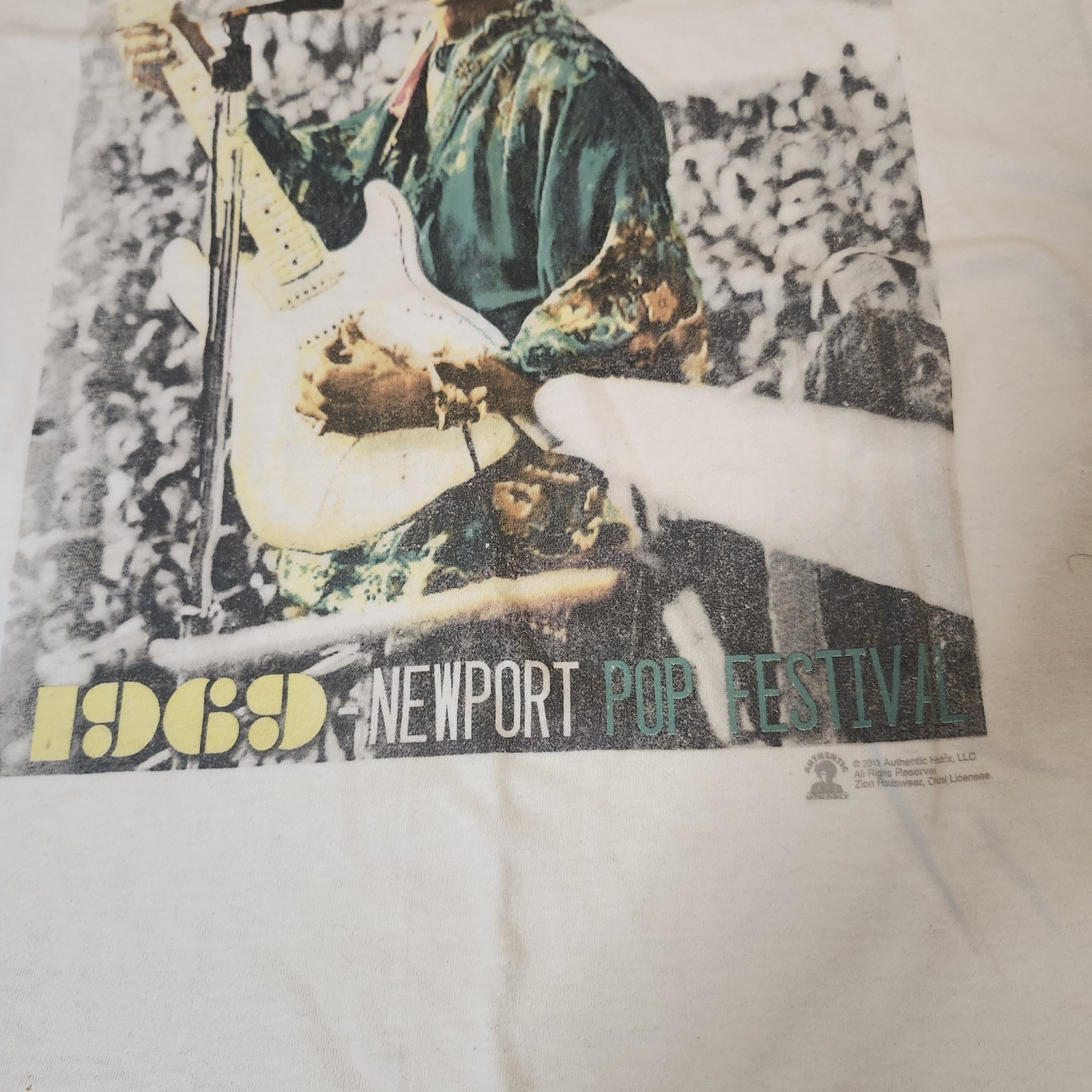 Zion Rootswear Jimi Hendrix 1969 Newport Pop Festival Graphic Tee T-shirt Size L