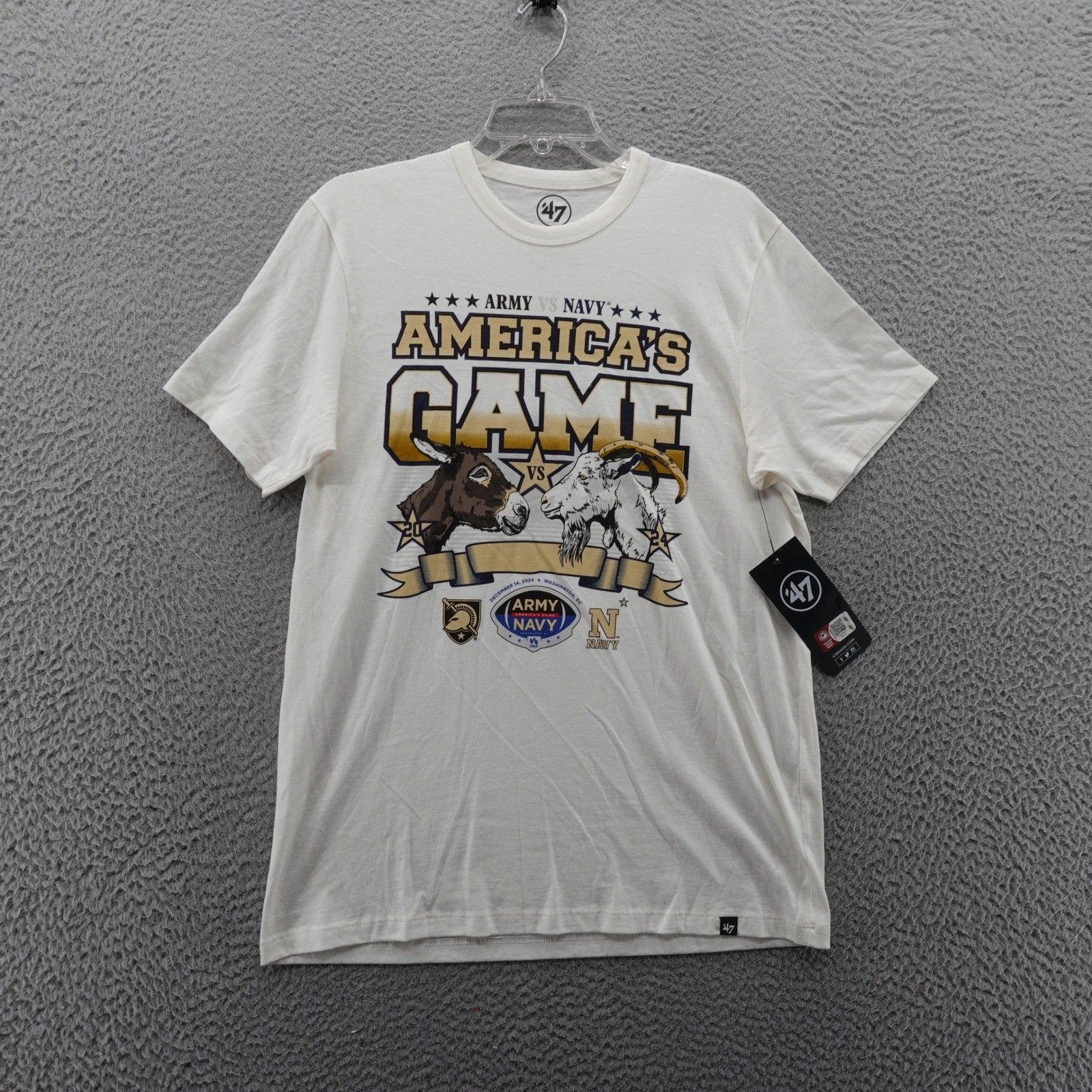 47 Brand Army Navy Americas Game TShirt Mens Collegiate White Small NWT