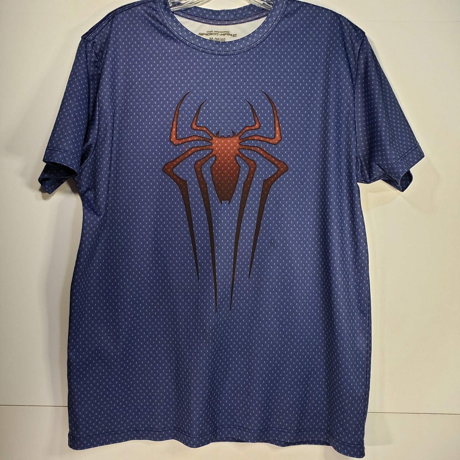 Marvel Spiderman 2 Men&rsquo;s T-Shirt-Blue, Polyester Size M Width 21in Length 27in